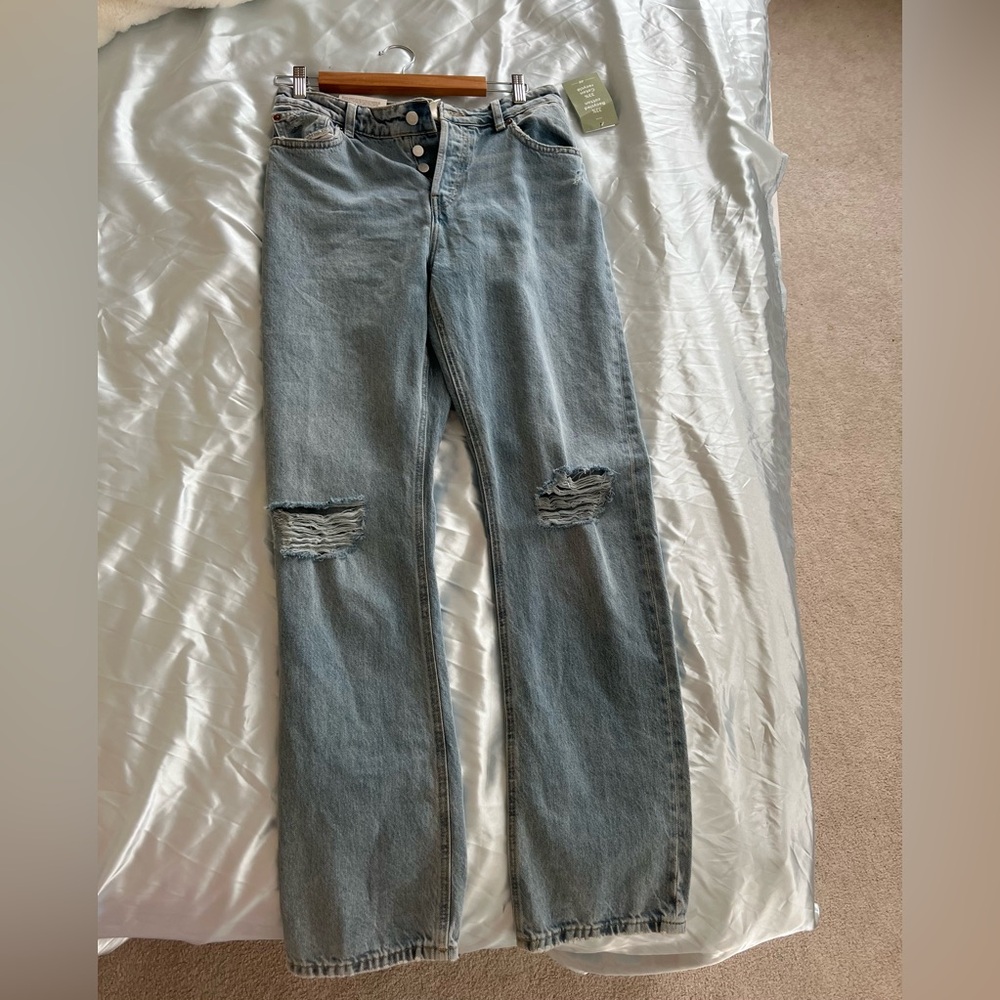 H&M Ripped Straight Blue jeans